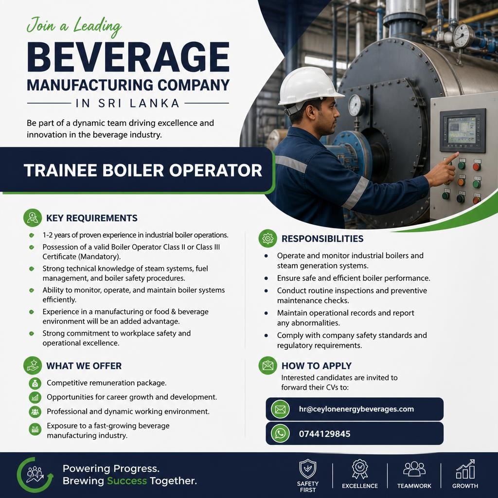 TRAINEE BOILER OPERATOR job image