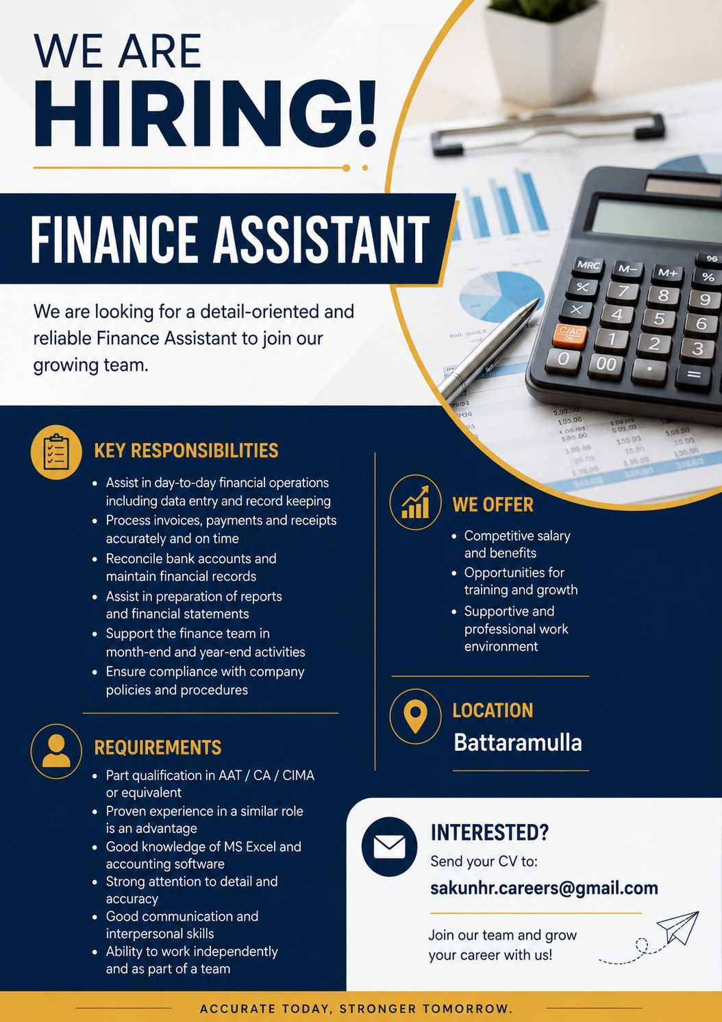 Finance Assistant job image