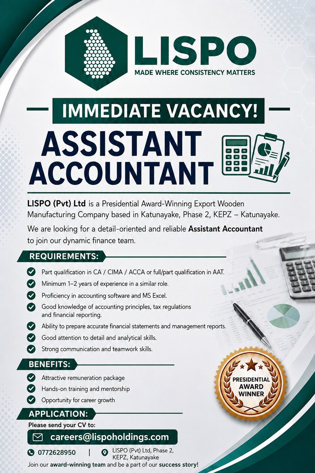 Assistant Accountant job image