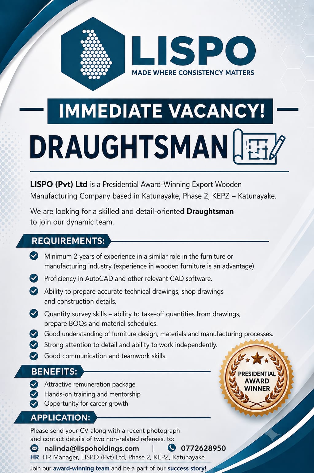 Draughtsman job image