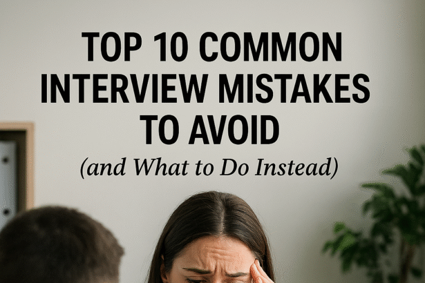 Top 10 Common Interview Mistakes to Avoid and What to Do Instead